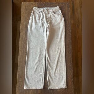 Abercrombie & Fitch ‘90s Relaxed Jeans High Rise 30/10L Long Curve Love Oat Tan